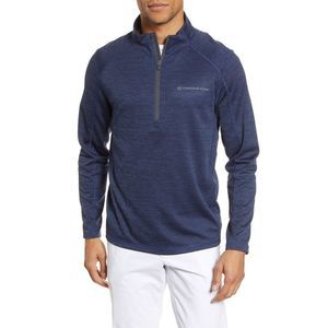VINEYARD VINES PERFORMANCE Mens Sankaty Blue Long Sleeve Quarter-Zip Shirt S